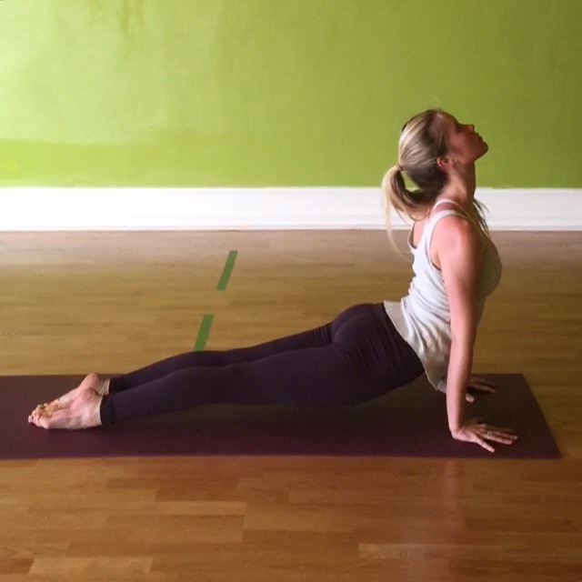 Ellery Long in upward-facing dog